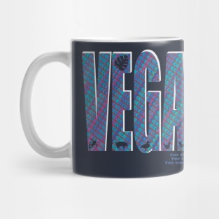Vegan psychedelic lettering Mug